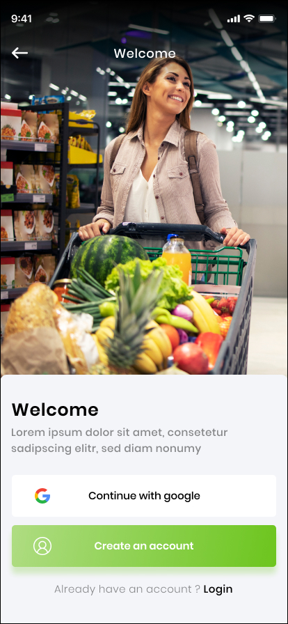 KLIN CART App Screen
